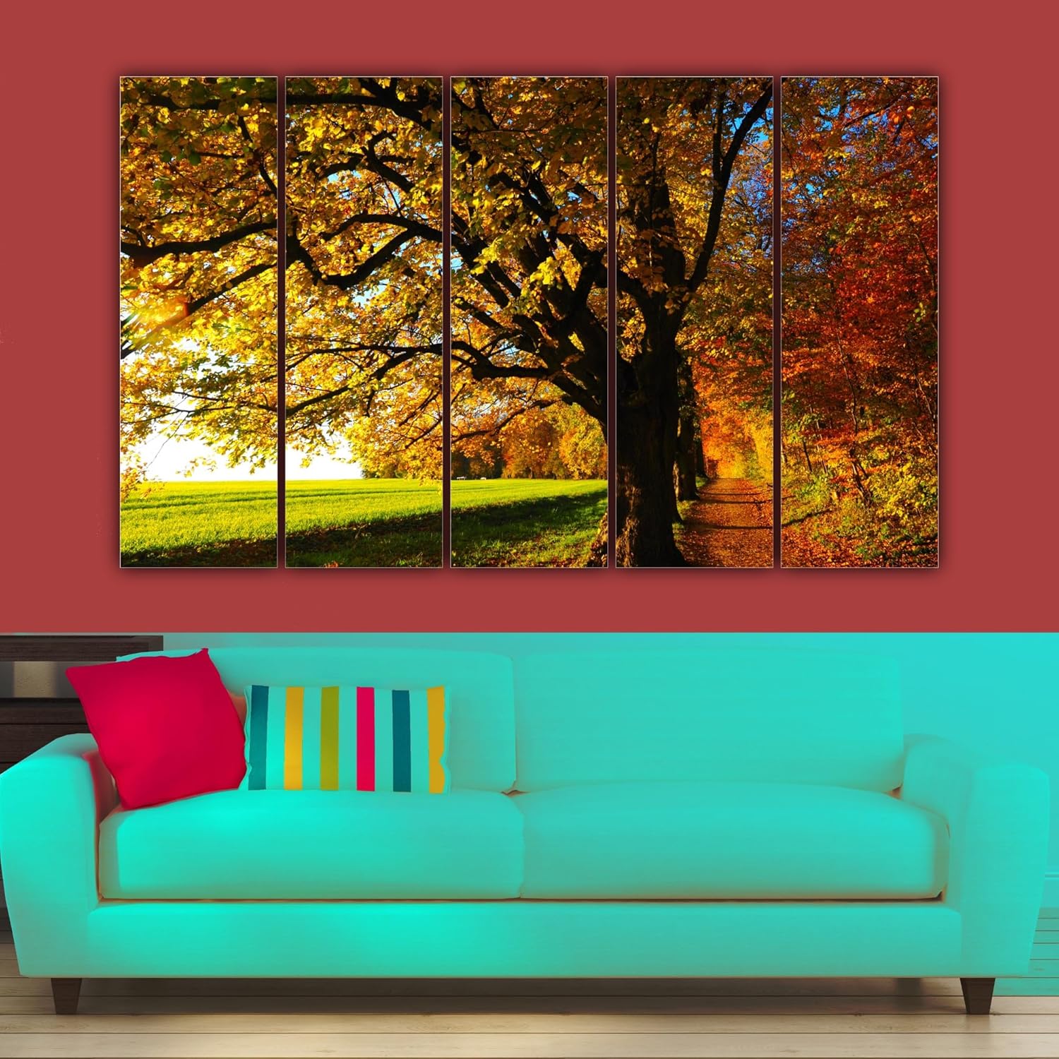 Close-up of tree branches in Tree-mendous 5-Panel Framed Wall Art That'll Branch Out Any Room