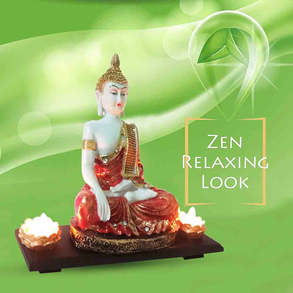 Resin Buddha Idol Multicolor Online