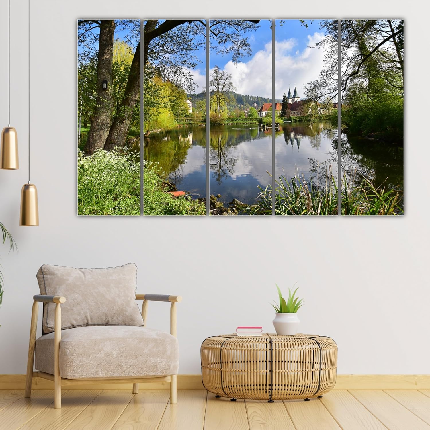 Close-up of Landscape-palooza Wall Art showing sturdy 6mm MDF frames and vibrant prints.