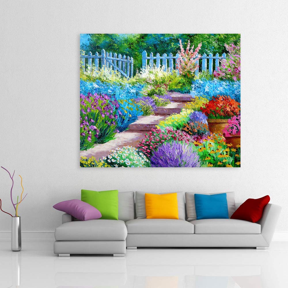 Blooming Bliss unframed nature wall art showcasing vibrant floral petals bursting in color
