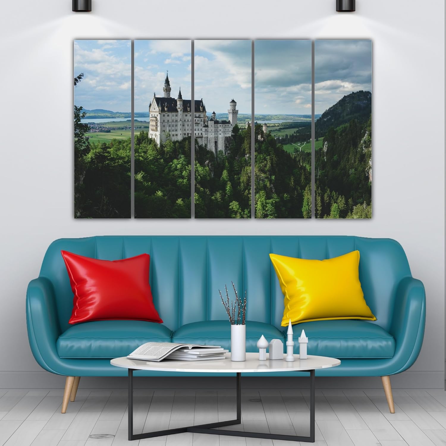 Castle-tastic 5-Panel Photography Framed Wall Art That'll Crown Your Walls close-up shows the water-resistant matte finish.