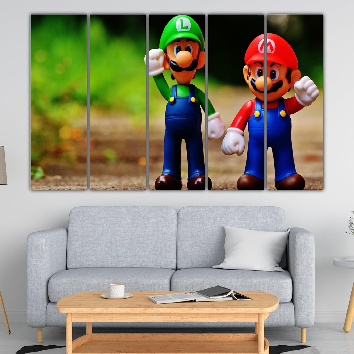 Close-up of Picture-Perfect Party: Framed Photography Multi-Frame Wall Art panels with vivid colors
