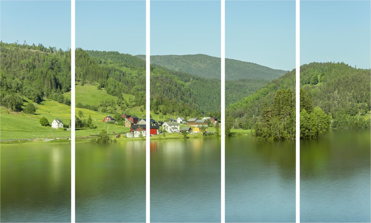 Lake-tastic 5-Panel Wall Art That'll Make Waves in Your Room (127x76cm Framed)