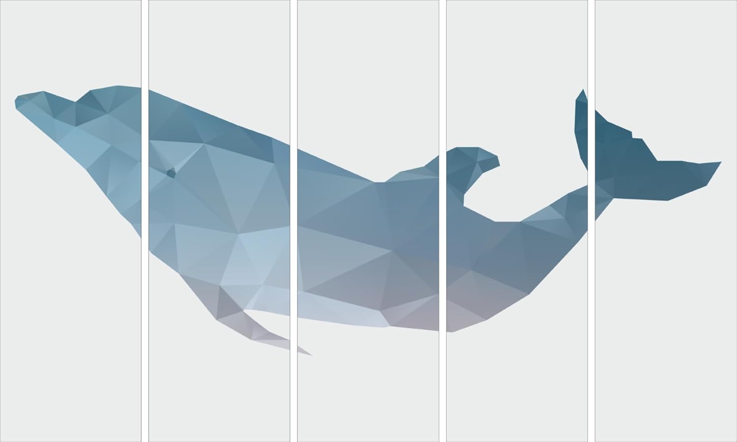 Fish-tastic Multiframe Framed Fish Polygon Wall Art That Makes Waves - 150x76cm