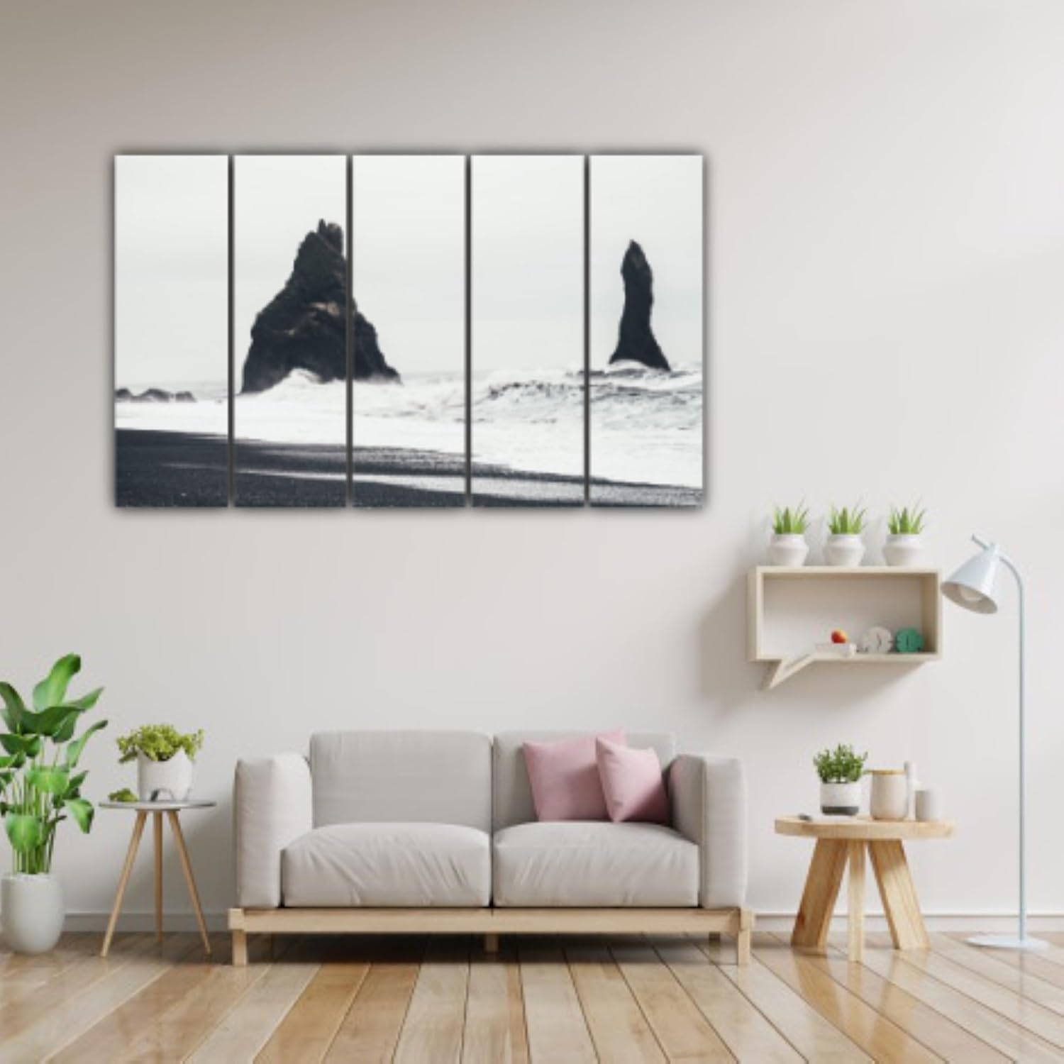 Close-up of Nature-sational 5-Frame Wall Art Thatll Give Your Walls Wilderness Vibes (127x76cm Framed) showing vivid forest details.