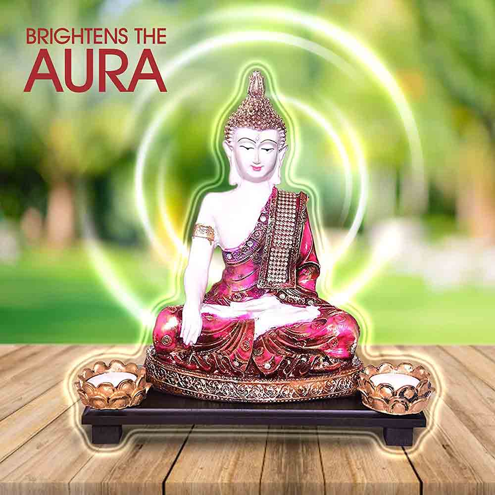 Resin Buddha Idol  Multicolor