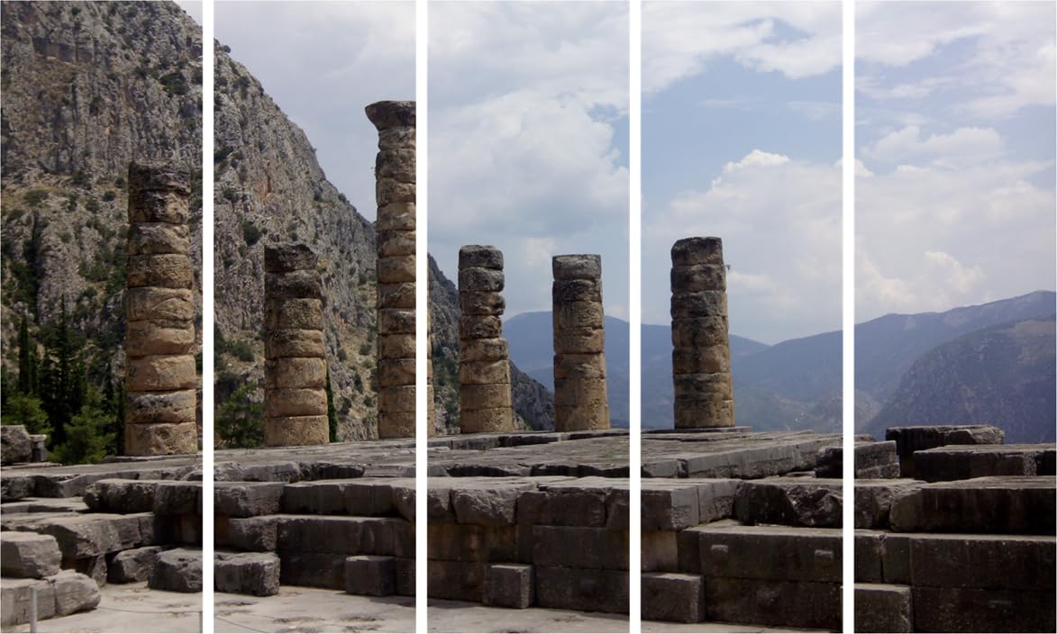 Ruins Be Crazy: Ancient Ruins Multi-Frame Photography Wall Art - Framed Fun for Your Walls (150x76cm)