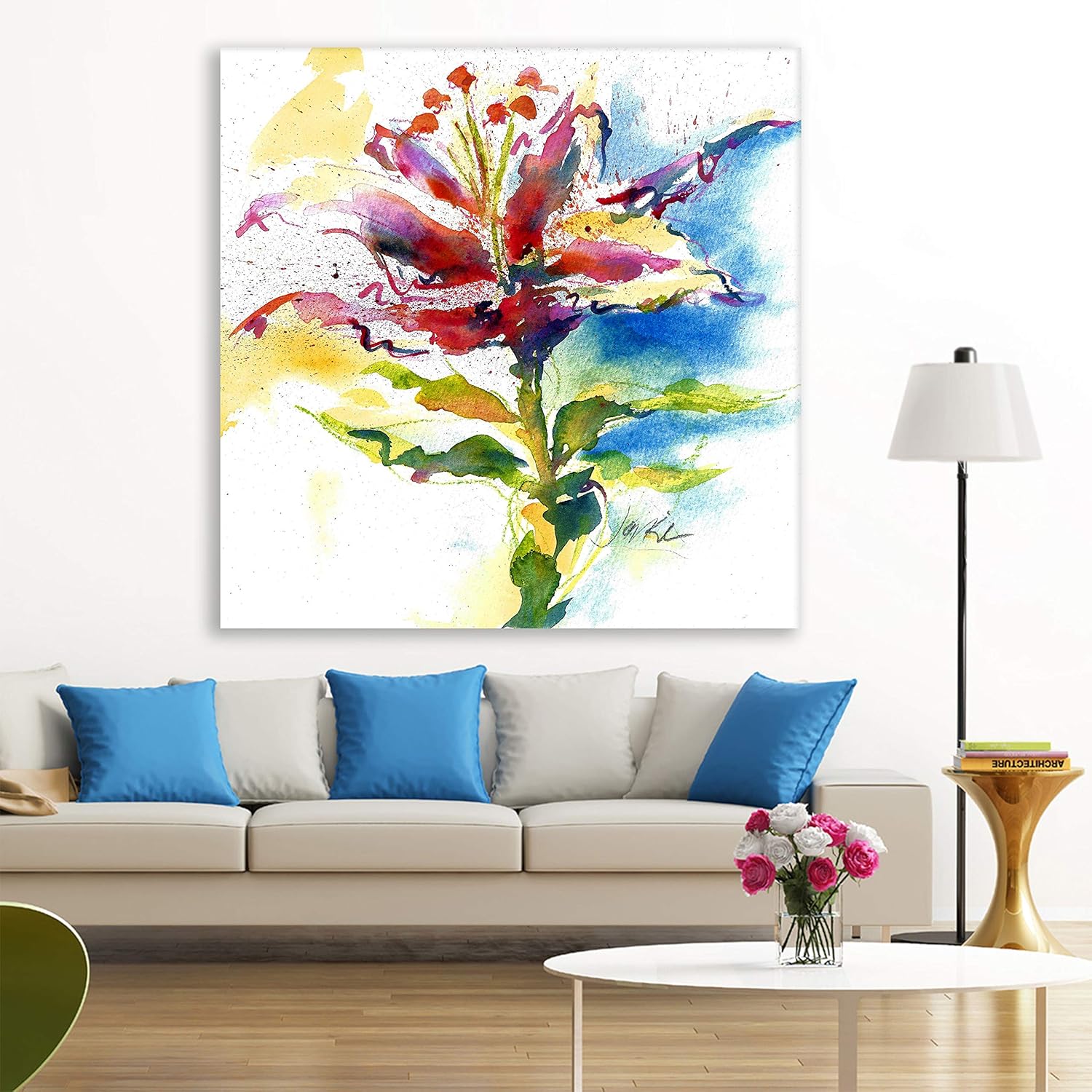 Tree-mendous Tree of Life Unframed Canvas Wall Art That'll Leaf You in Awe showcasing modern abstract branches against a matte earthy backdrop