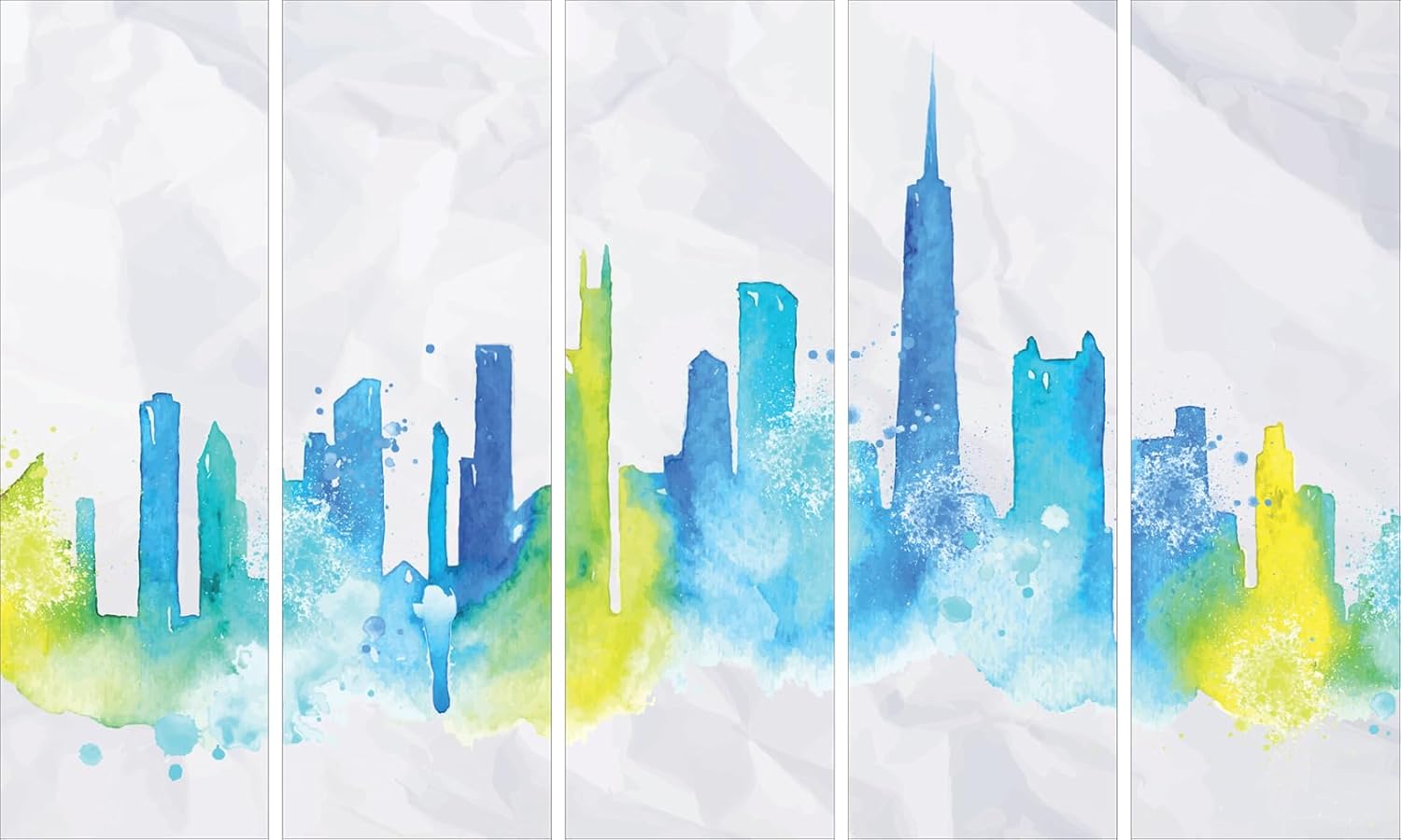 Windy City Wonders: Chicago Skyline Abstract Framed Wall Art