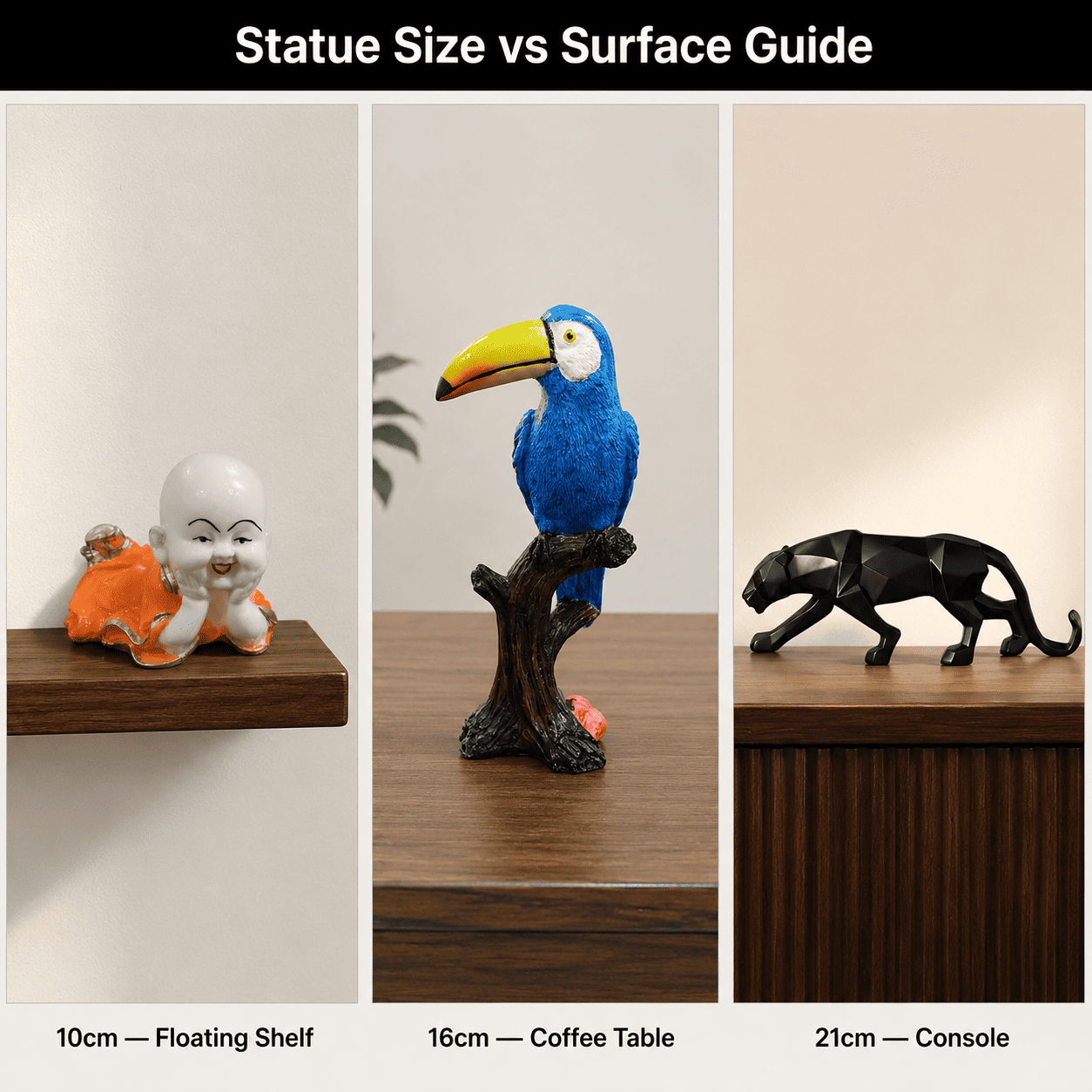 Small Decorative Statues for Living Room Shelves and Tables A Sizing Guide