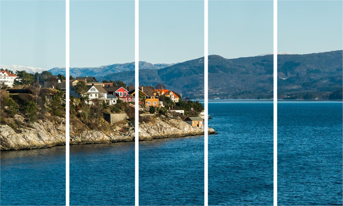 Fjord-tastic Multi-Frame Norway Photography Framed Wall Art (150x76cm)