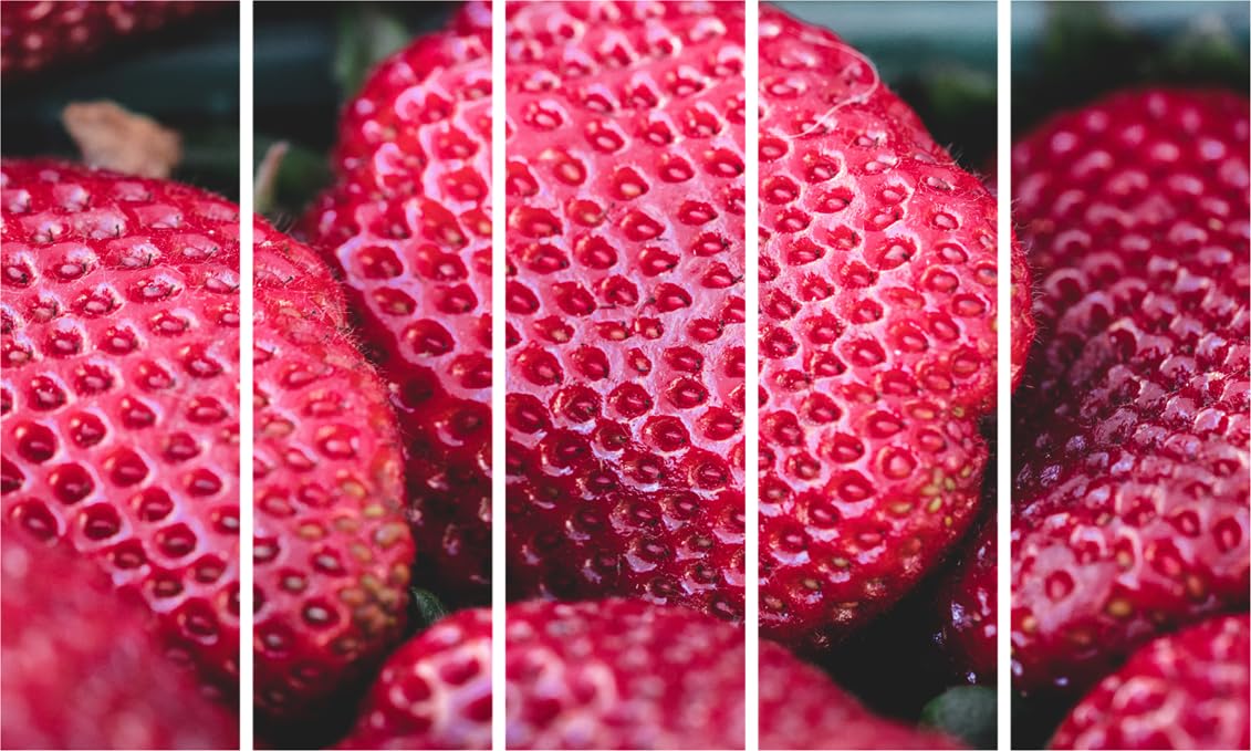 Strawberry-tastic Multi-Frame Photographic Framed Wall Art - Juicy Living Room Upgrade