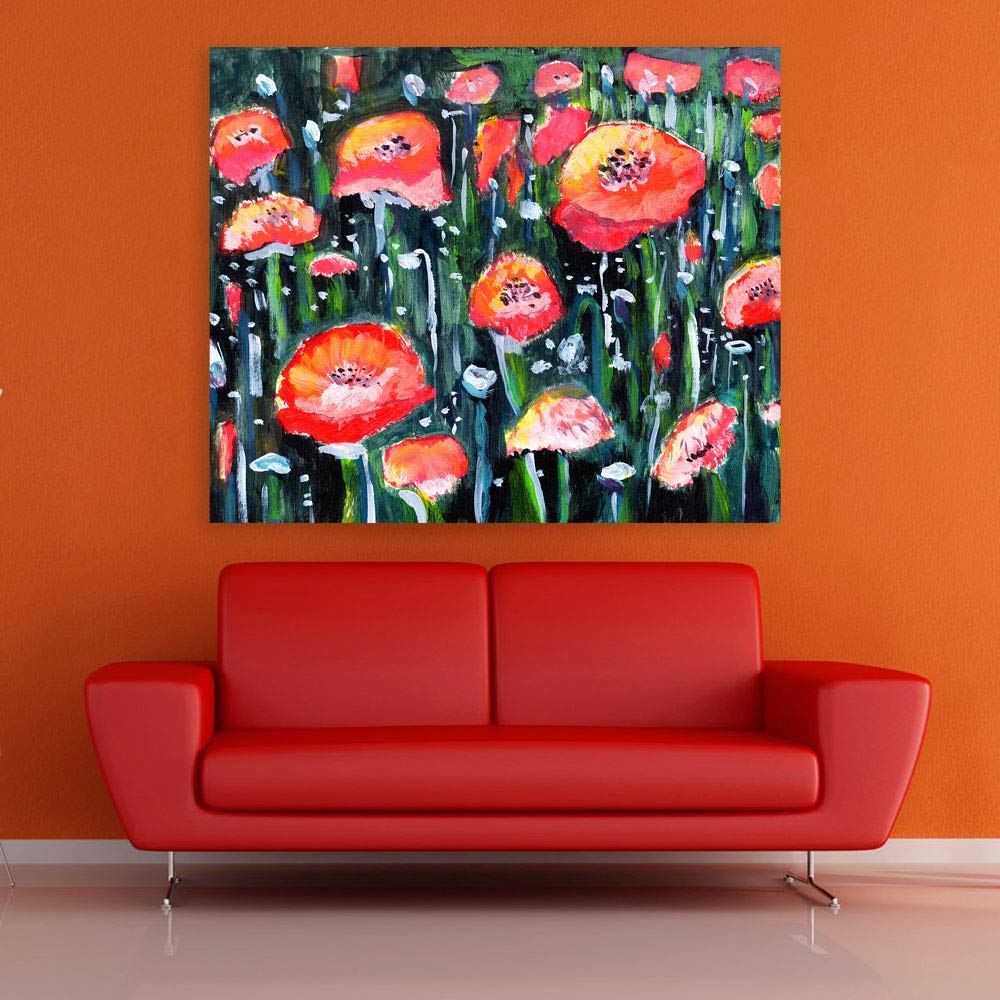 Bee-lieve It! Floral Canvas That'll Make Your Walls Buzz - Unframed Wall Art