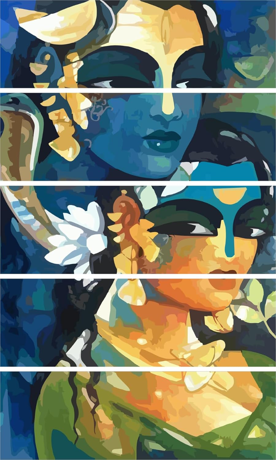 Shiva-tastic Multi-Frame Wall Art That'll Bless Your Space hanging above a modern couch