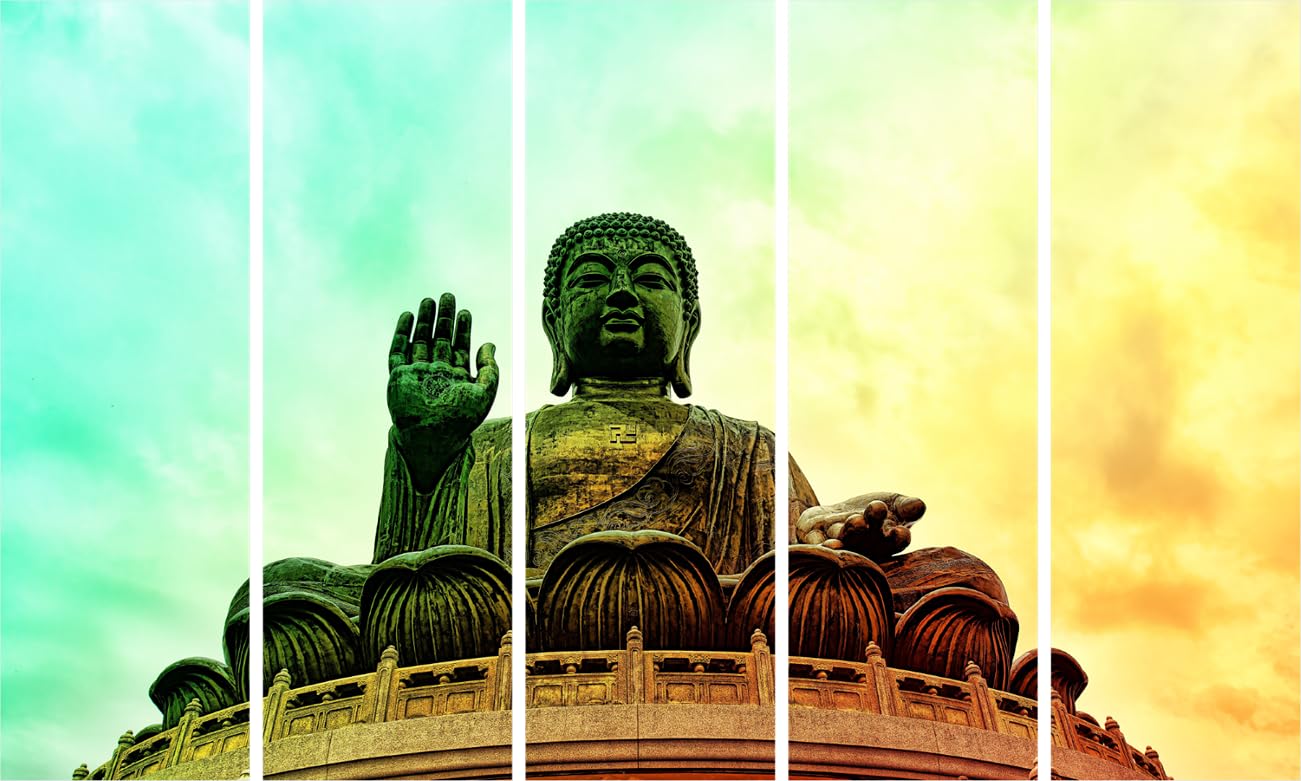 Buddha-tiful Framed Wall Art That'll Stress Less Your Space showcased above a cozy sofa