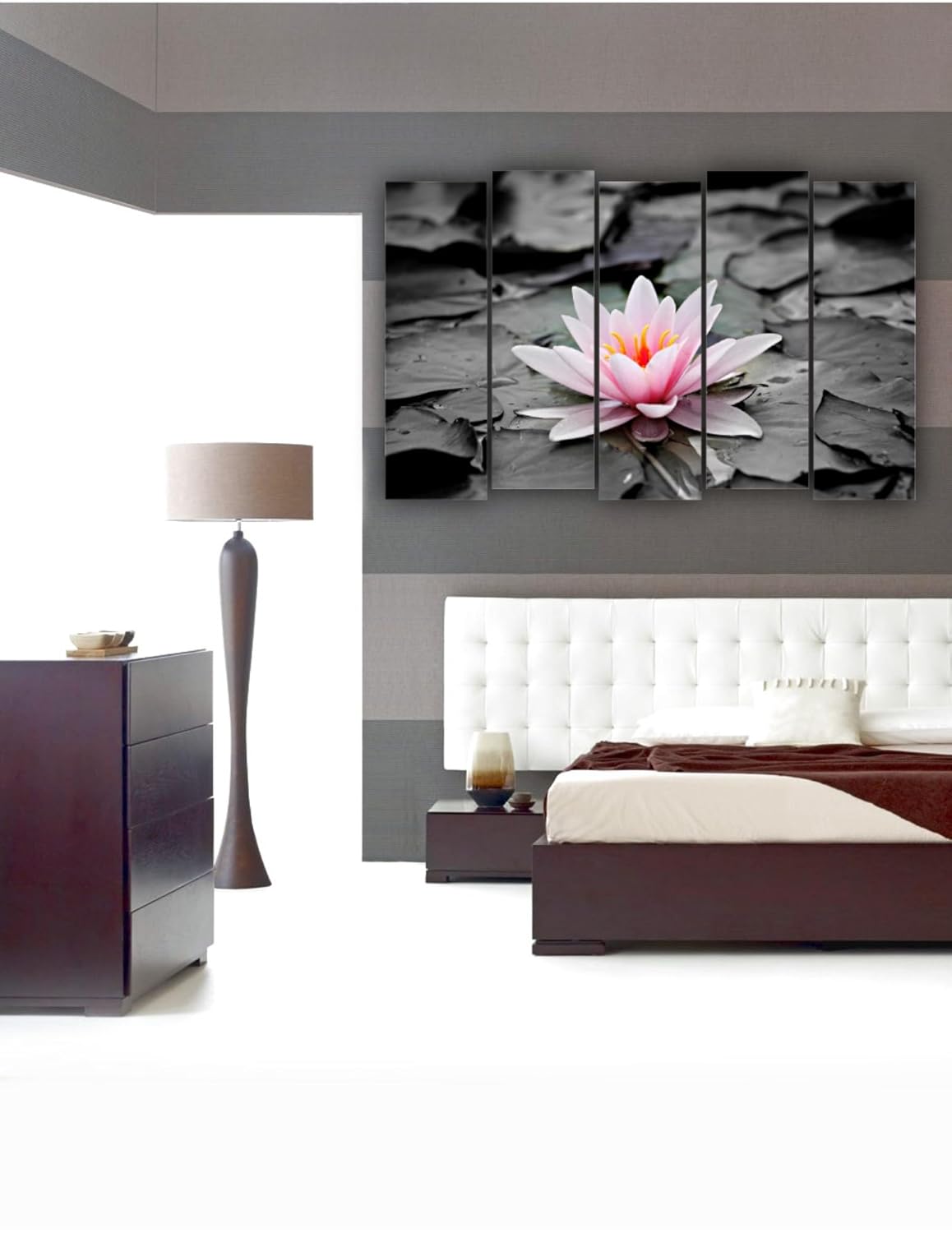 Close-up of vibrant flower panels in the Bloom-tastic Wall Art set