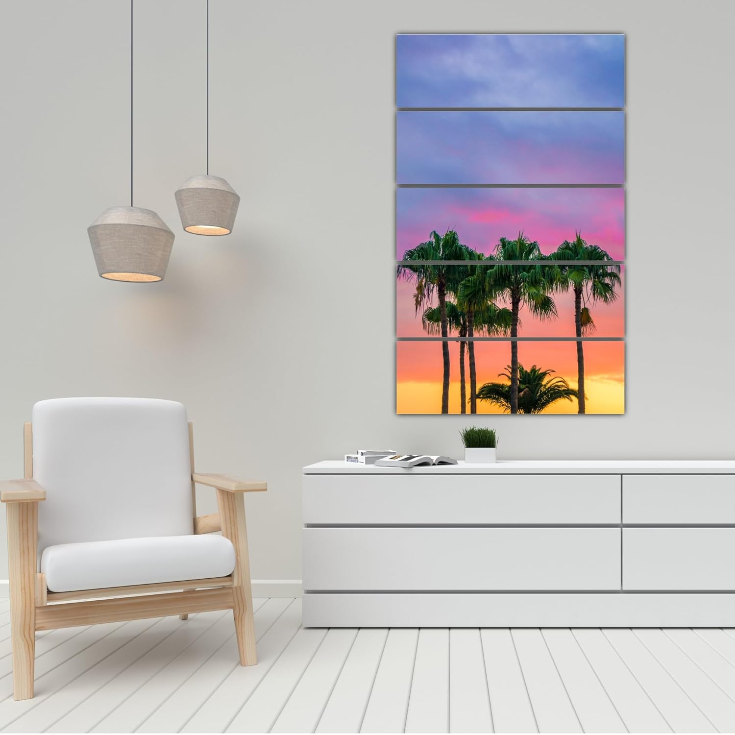 Nature Framed Masterpiece Wall Art ready to hang in living room setting