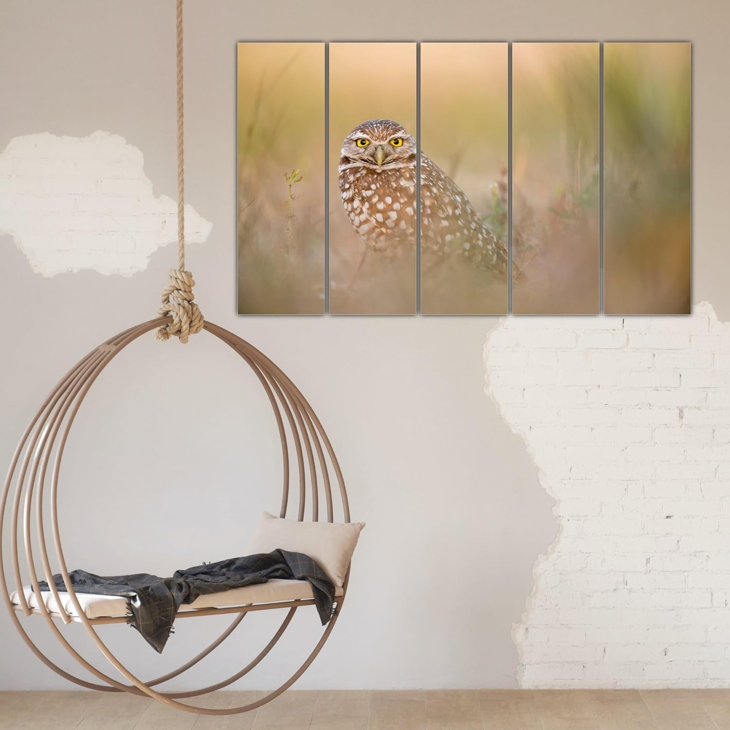 Bright and detailed Owl-tastic Multi-Frame Wall Art That'll Make Your Walls Hoot in a modern living room
