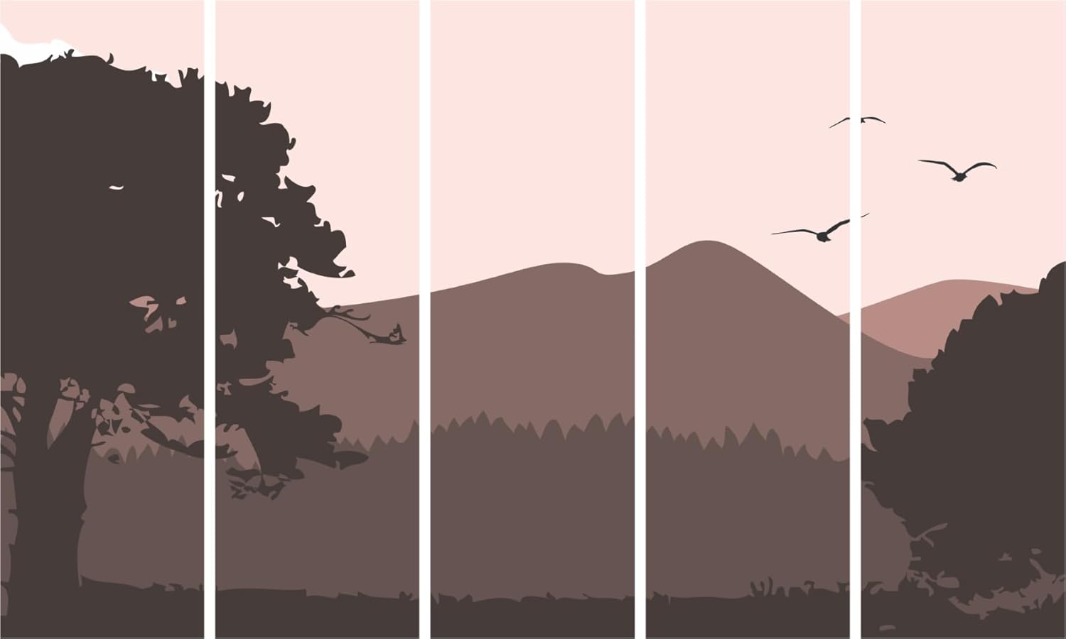 Scenic Symphony: Multi-Frame Framed Wall Art for Grand Vibes (127x76cm)
