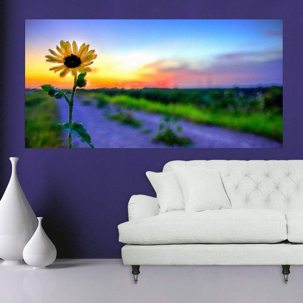 Sunny Solitude: The Lonesome Sunflower Framed Canvas Wall Art That'll Make Your Walls Bloom