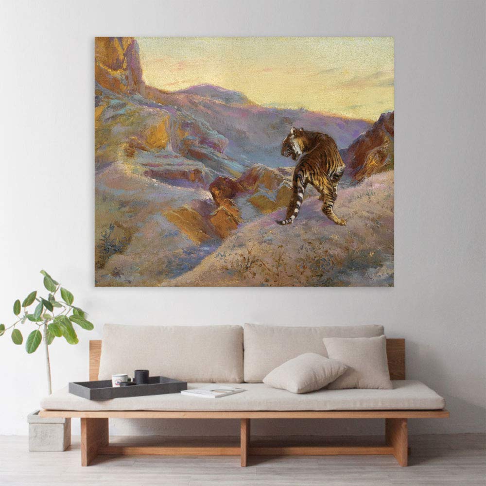 Tiger-rific Lone Tiger Unframed Wall Art That's Roaringly Chic