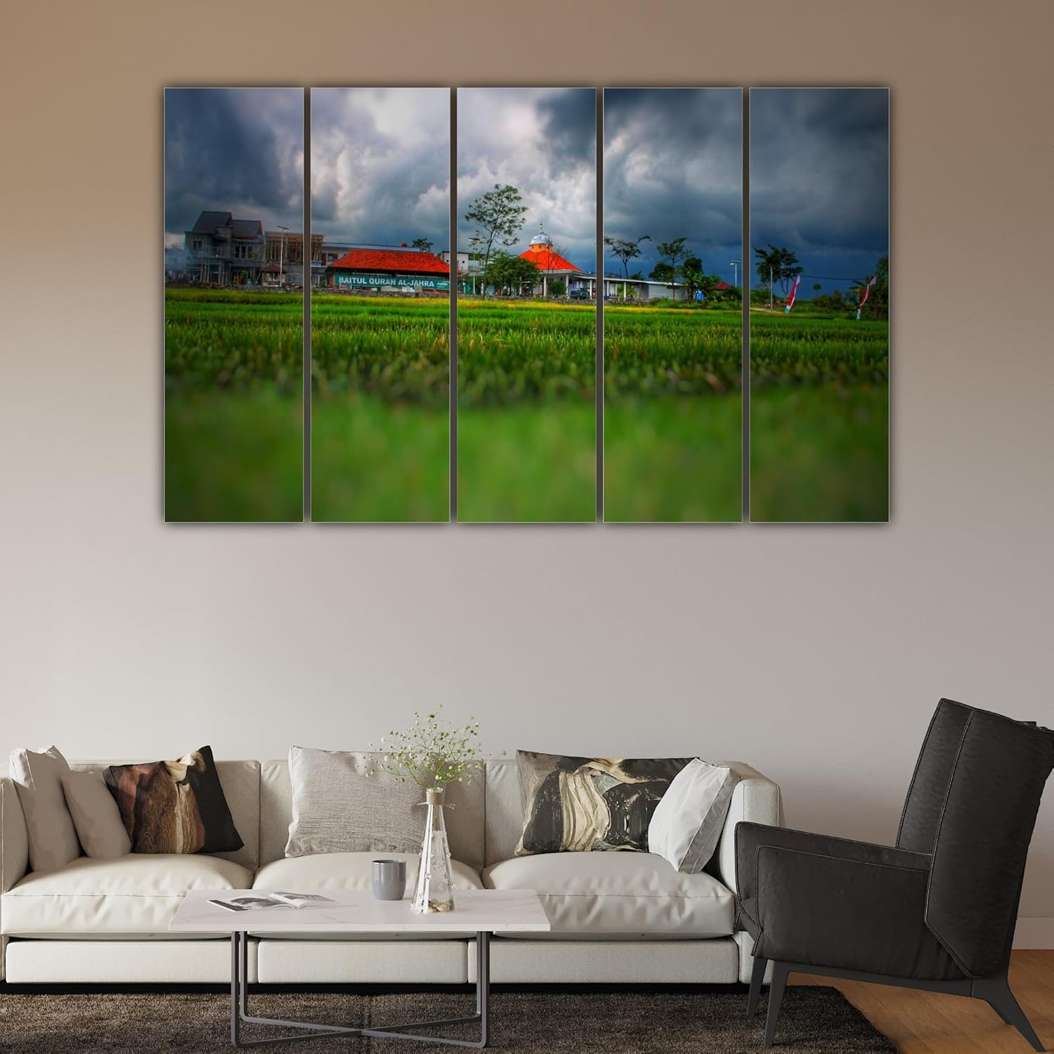 Close-up of Natures Breathe 5-Frame Framed Wall Arts splash-proof wooden MDF frames