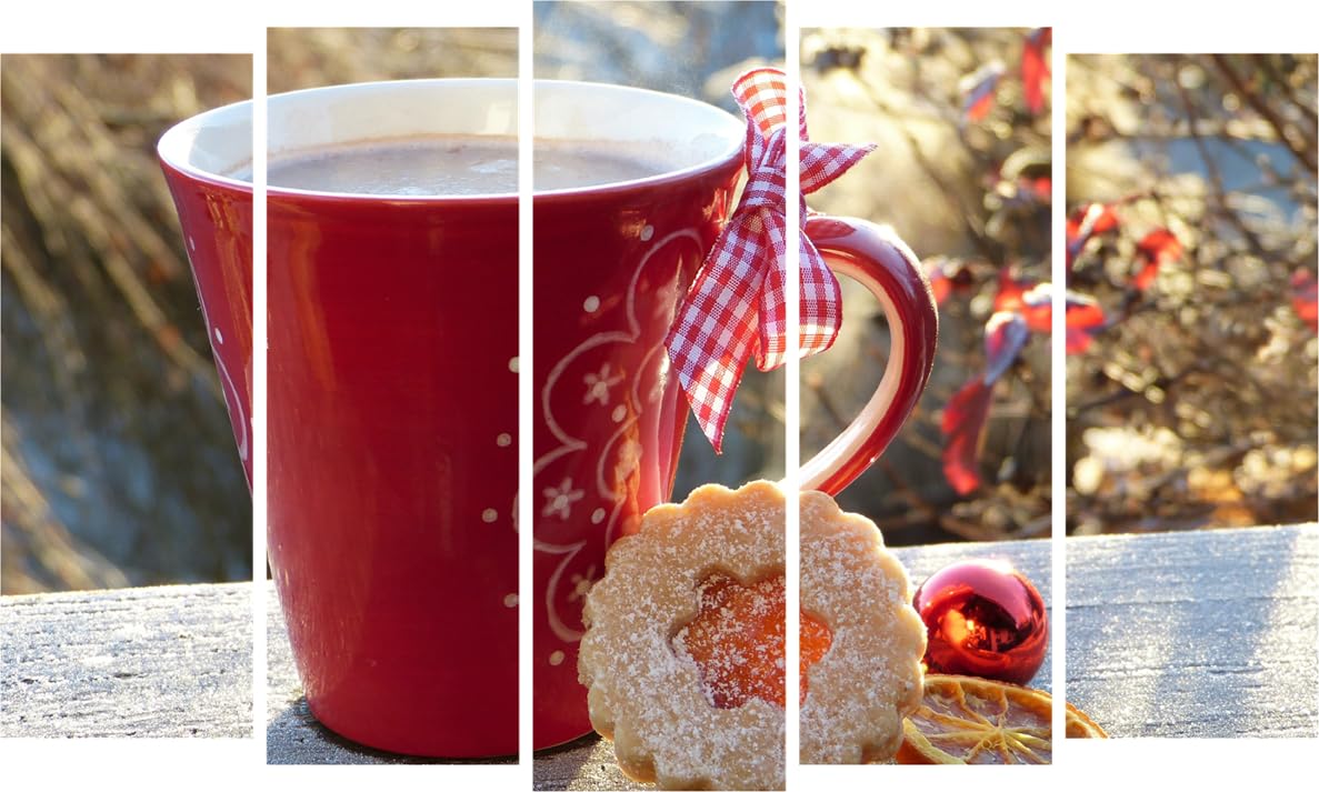 Cup-tastic Coffee Photo Wall Art That'll Perk Up Your Space - Framed Multi-Panel Magic (127x76cm)