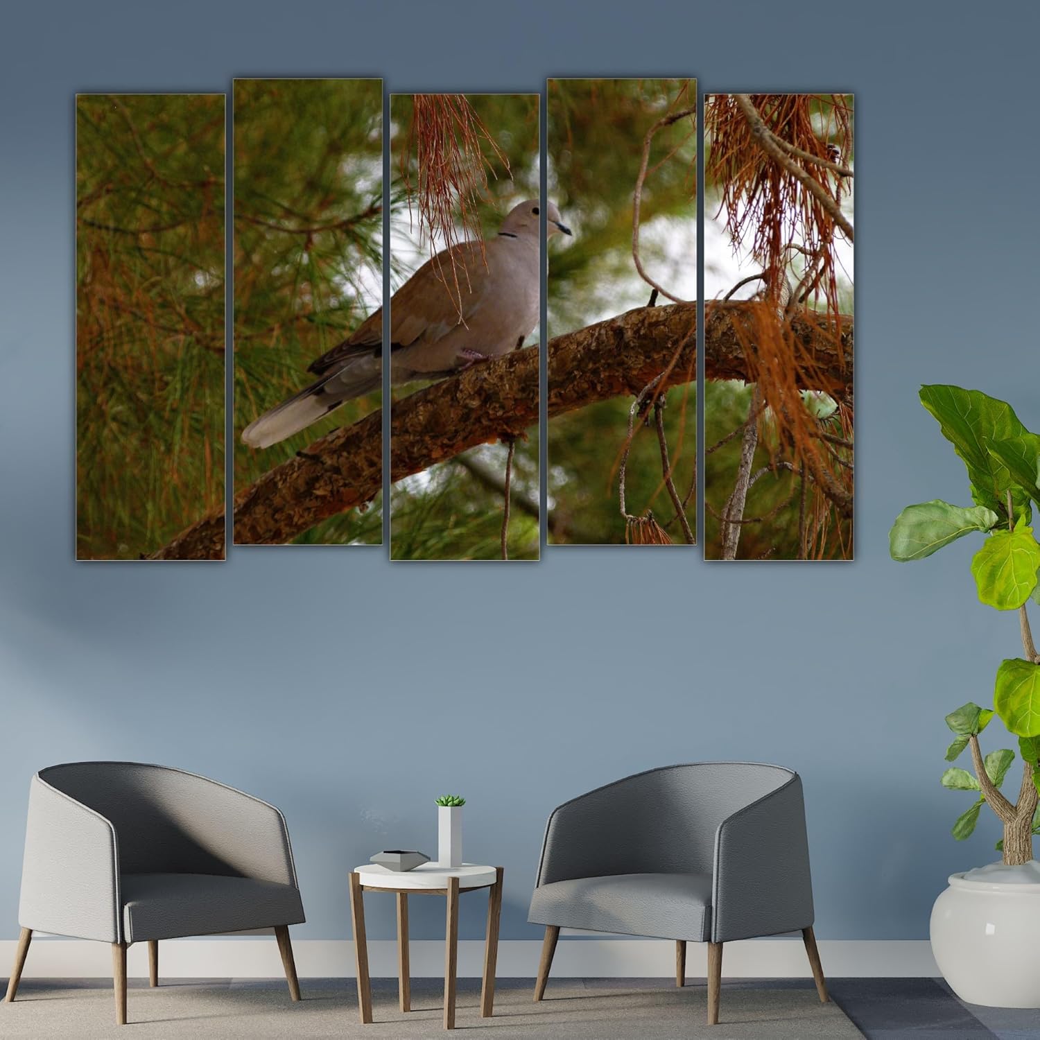 Close-up of one panel from Beak-a-Boo: Bird-tastic Multi-Frame Framed Wall Art That'll Have Your Walls Chirping (127x76cm) showing vibrant bird details.