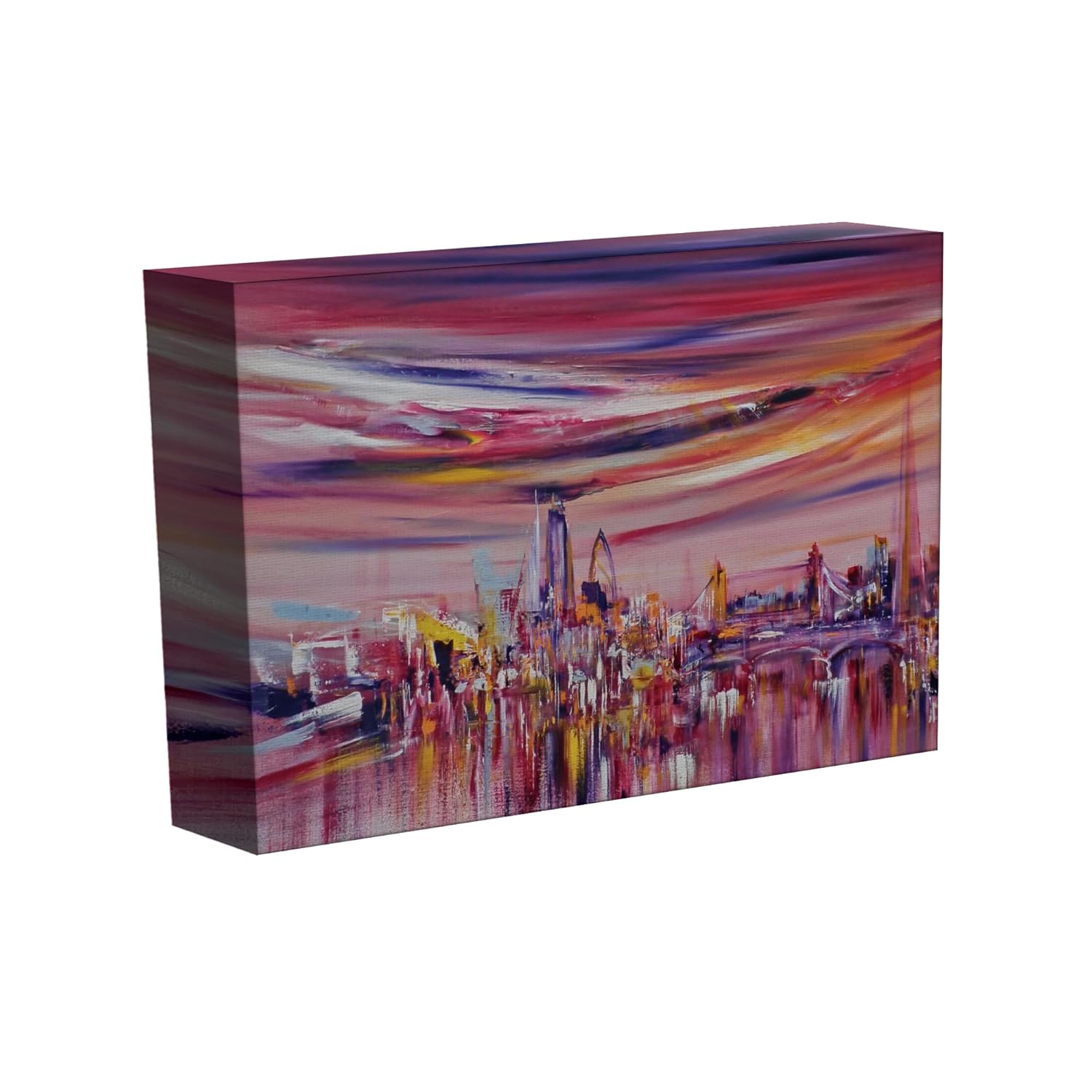 Side view of the 2cm wooden frame on Give Your Walls Some Abstract-tude: 85x40.5cm Framed Wall Art