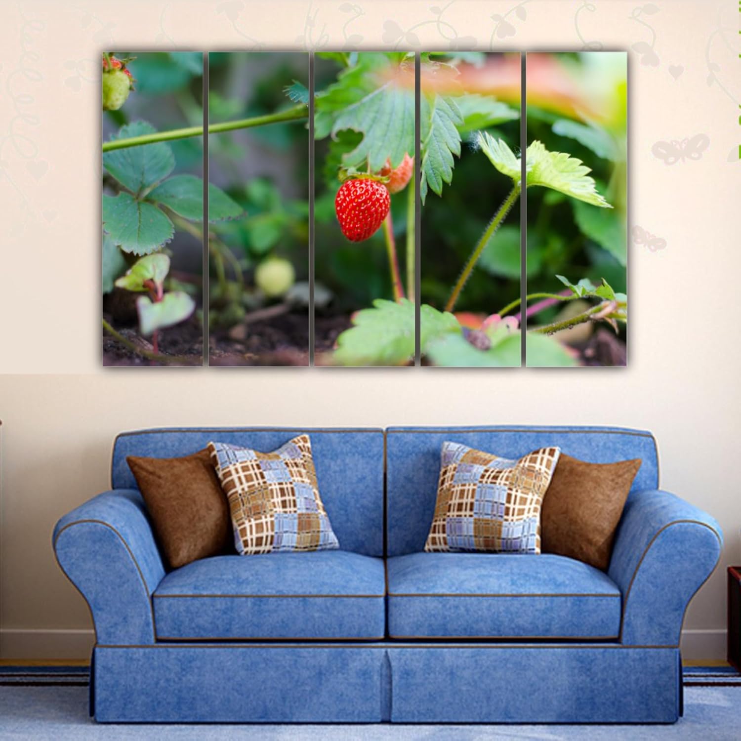Berrylicious Photography Framed Wall Art That'll Make Your Walls Red-dy for Compliments close-up showing vibrant strawberry panels.