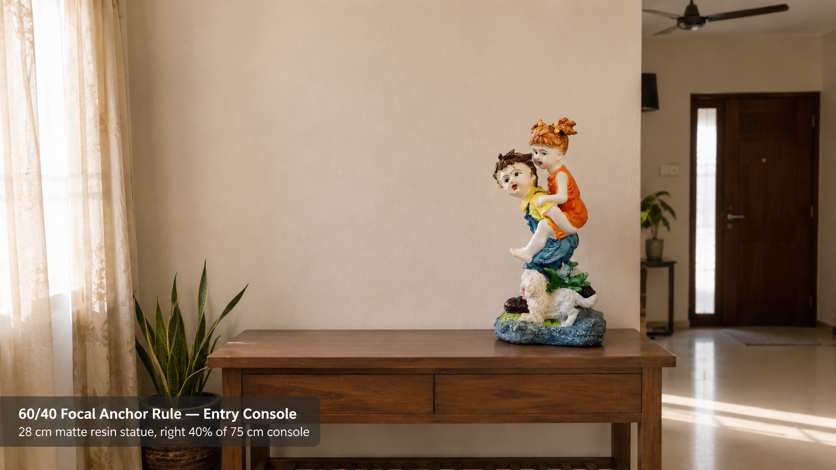 Where to Place a Decorative Statue in a Small Indian Living Room