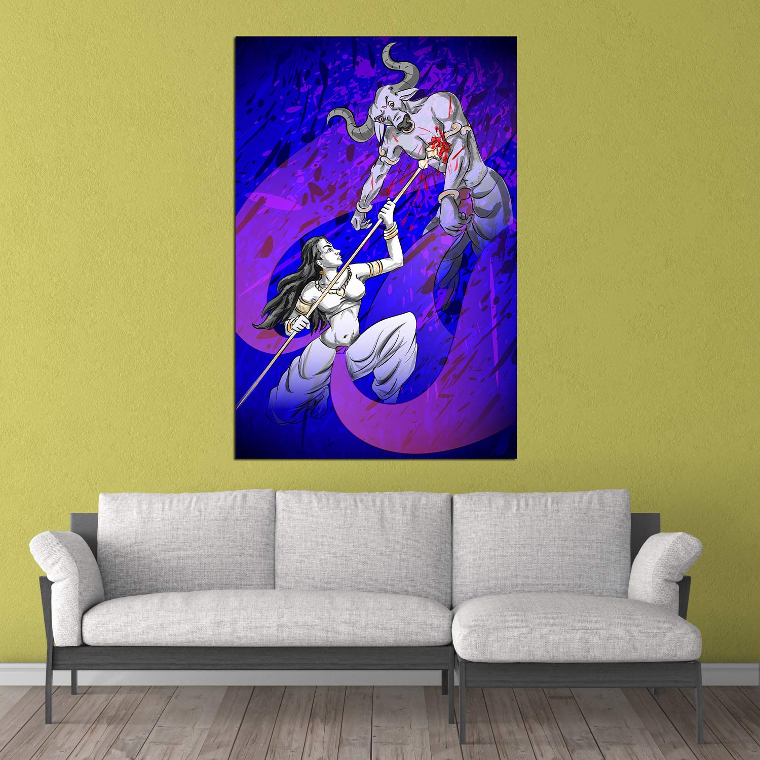 Divine Diva Durga: Hindu Unframed Wall Art to Elevate Vibes
