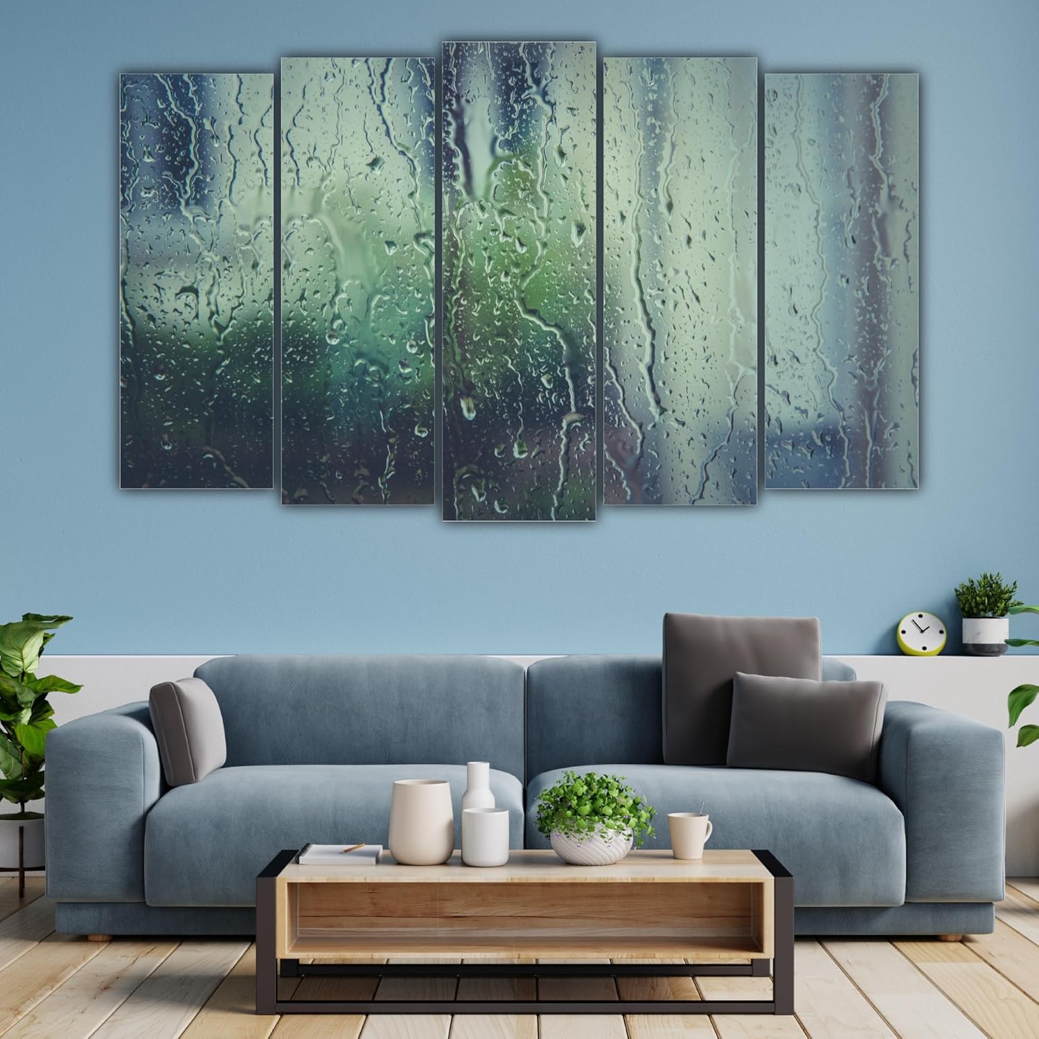 Close-up of Groovy Splash abstract panels showing the vinyl texture and framed details
