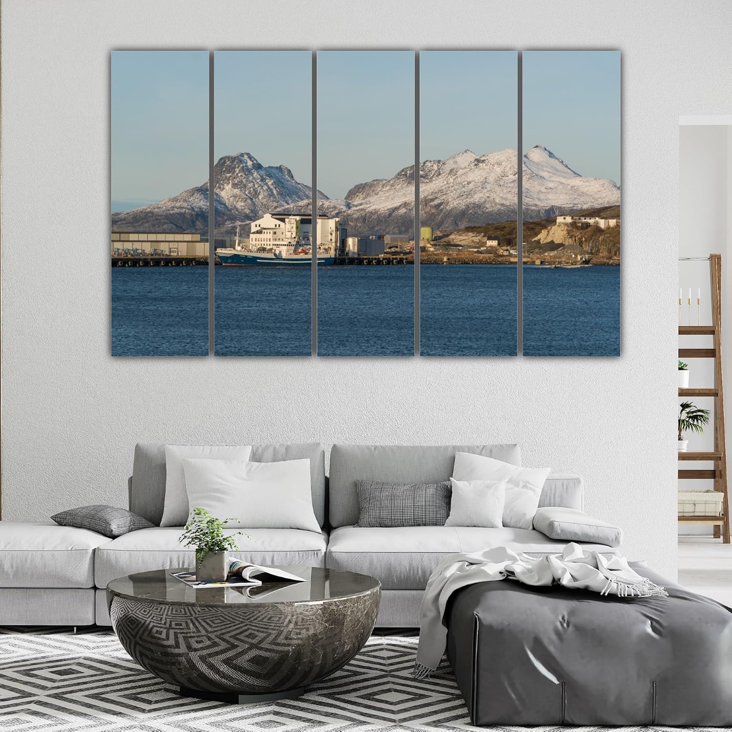 Close-up of one panel from the Nature-lly Gorgeous Framed Photography Wall Art showing detailed foliage hues.