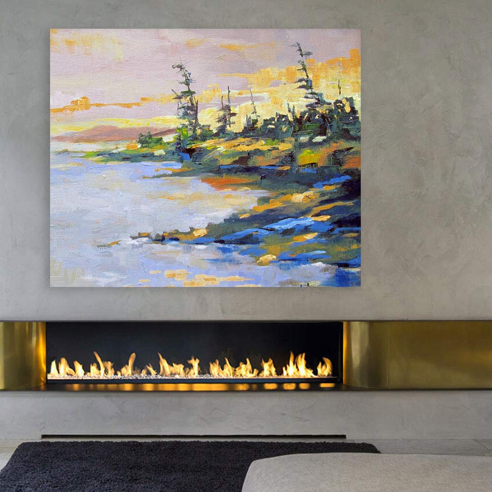 Beach Bliss Unframed Canvas Wall Art for Chill Evenings (91x76cm)
