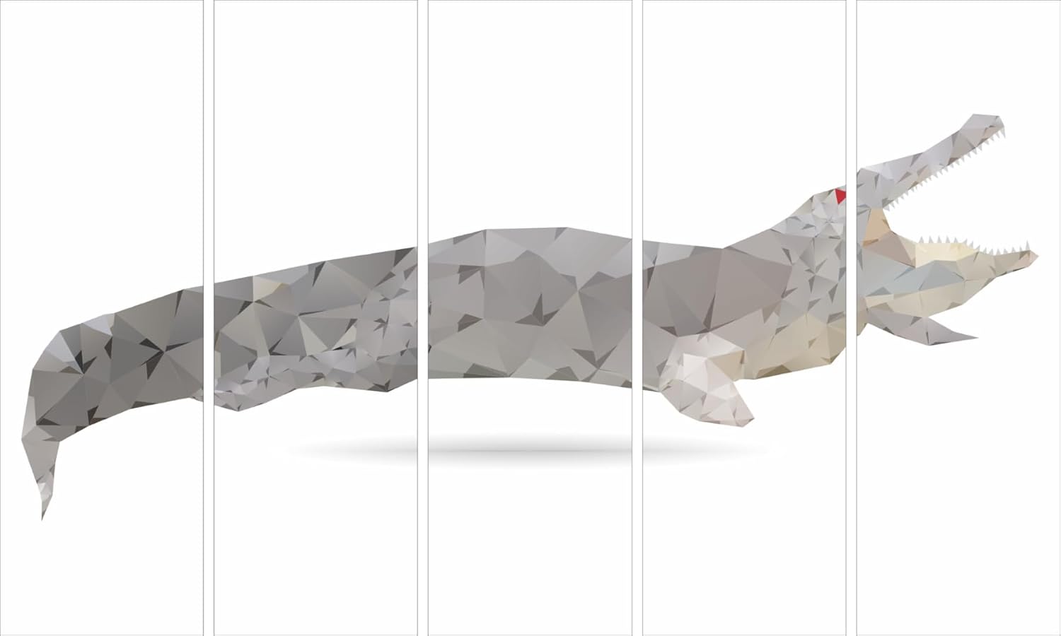Snap, Crackle, Croc: Framed Crocodile Abstract Wall Art That'll Bite Into Your Décor (127x76cm Multi-Frame)