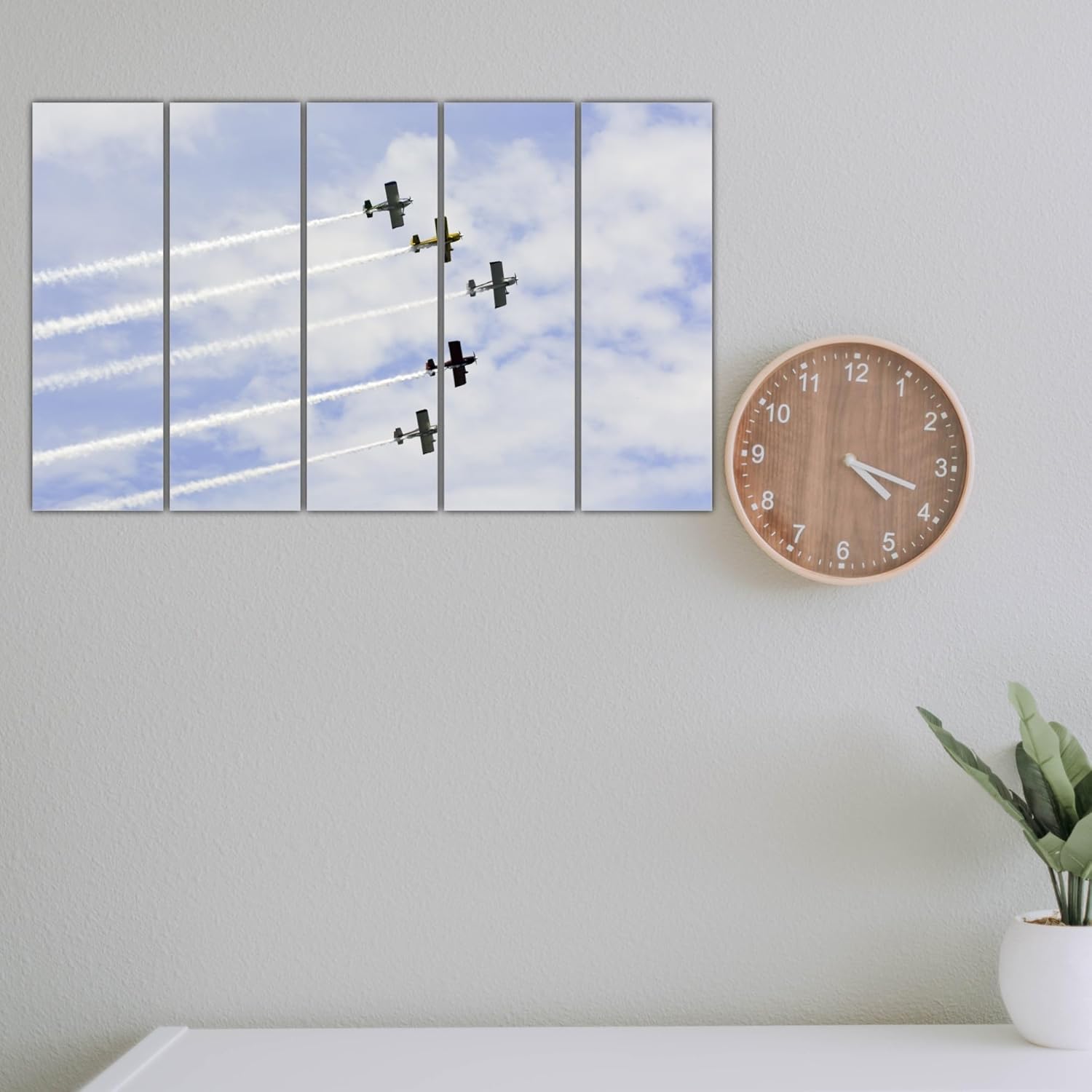 Close-up of the multi-frame Photography Framed Wall Art highlighting wooden MDF edges