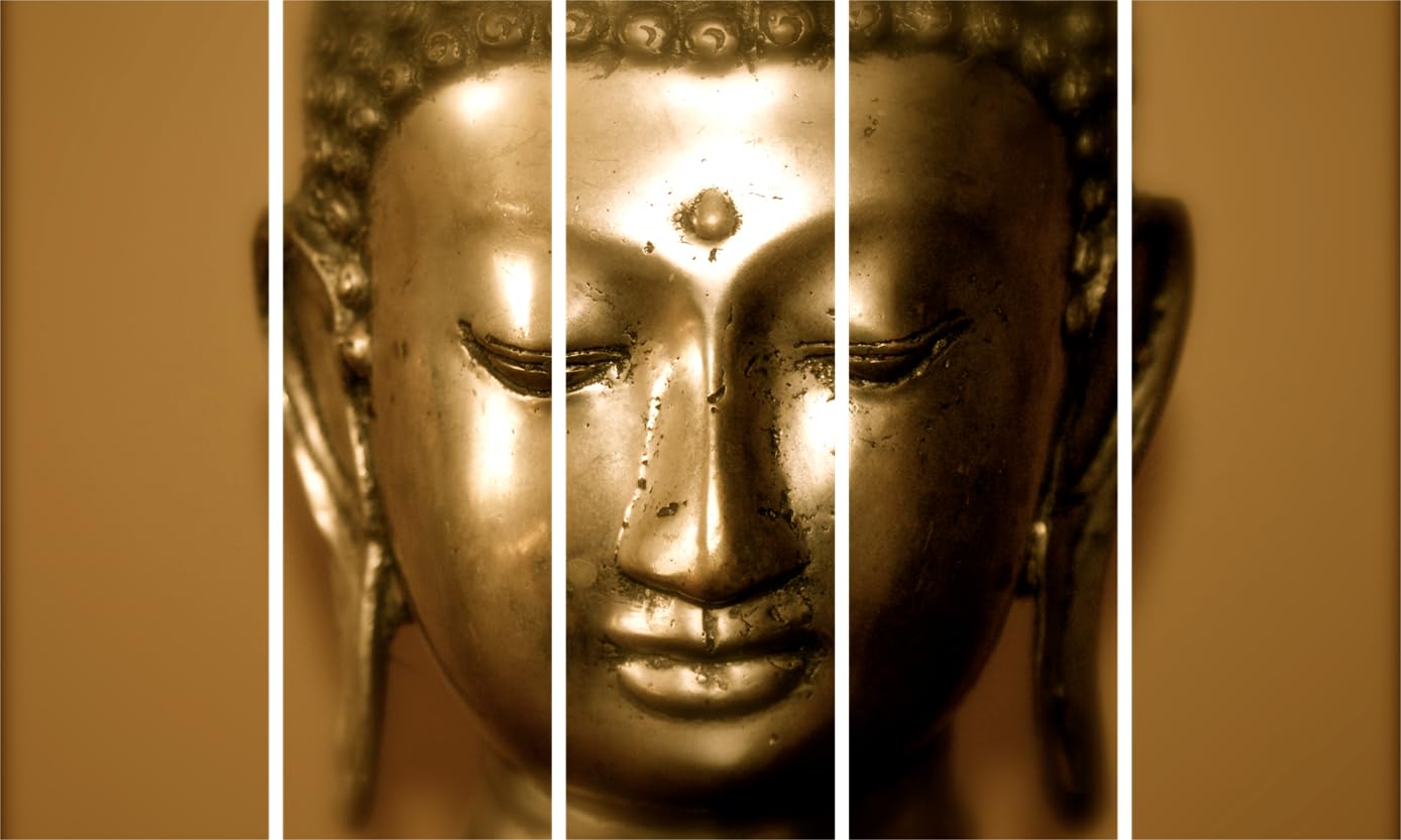 Buddha-tiful Five-Panel Framed Wall Art That'll Have Your Stress Packing Its Bags - Zen Supreme Ready to Hang (127x76cm)