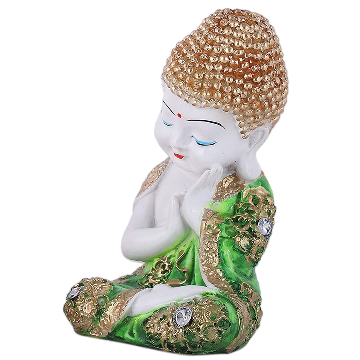 Green Baby Buddha Statue for Kitchen