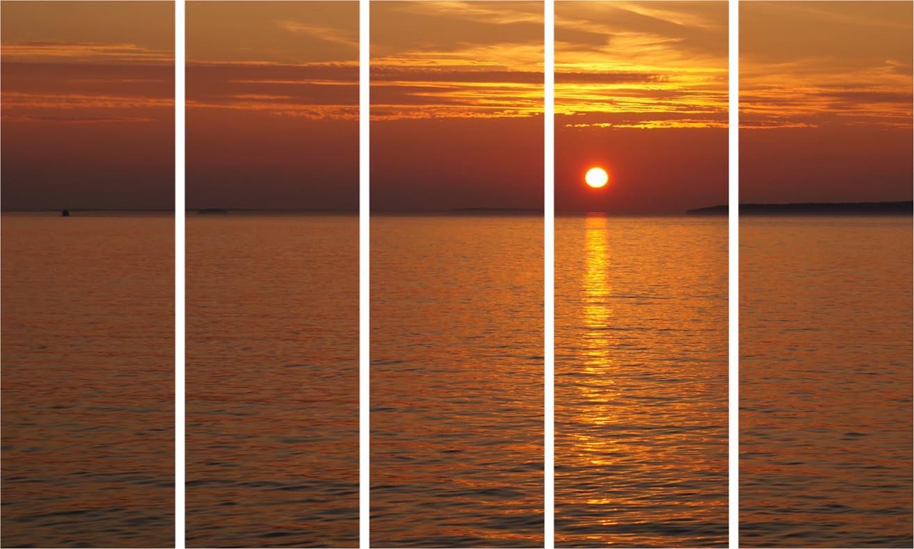 Sunrise-tastic Multi-Frame Abstract Wall Art to Brighten Your Room - Framed (127x76cm)