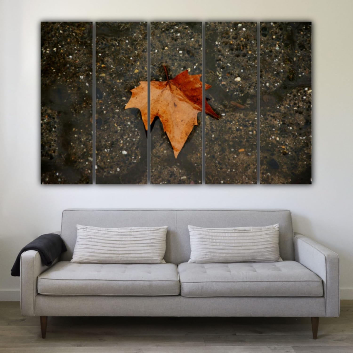 Close-up of vibrant leaf patterns on the Leaf-tastic Photography Framed Multi-Frame Wall Art That'll Make Your Walls Swoon