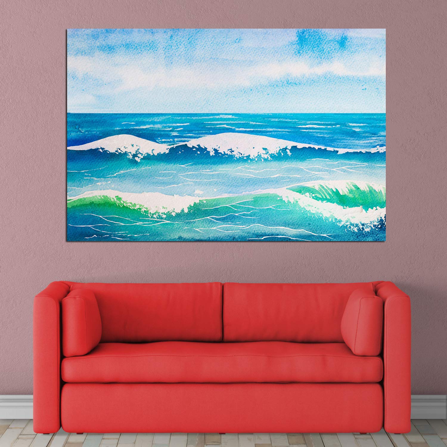 Sea-riously Calm Unframed Wall Art to Make Waves in Your Space (91x61cm)