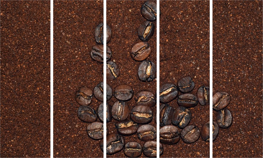 Bean There, Hung That: Multi-Frame Coffee Bean Photography Framed Wall Art That Brews Warm Vibes (150x76cm)