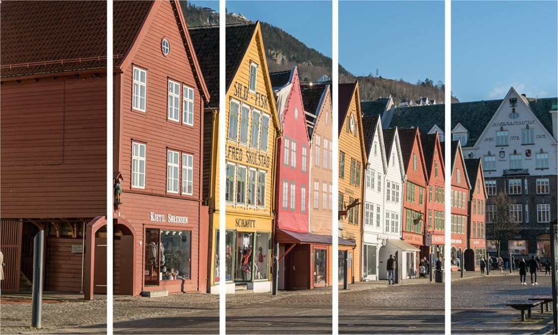 Euro-tastic Multi-Frame Photography Wall Art That'll Have Your Walls Packing Their Bags - Framed European City Escape Ready to Hang (127x76cm)