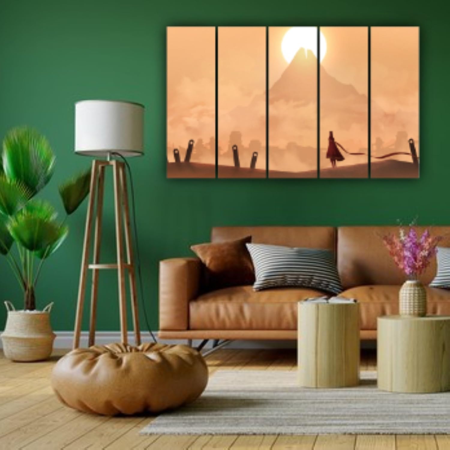 Close-up of Sunrise-sational Wall Art That'll Make Any Woman's Heart Glow highlighting vivid sunrise colors on framed Wall Art.