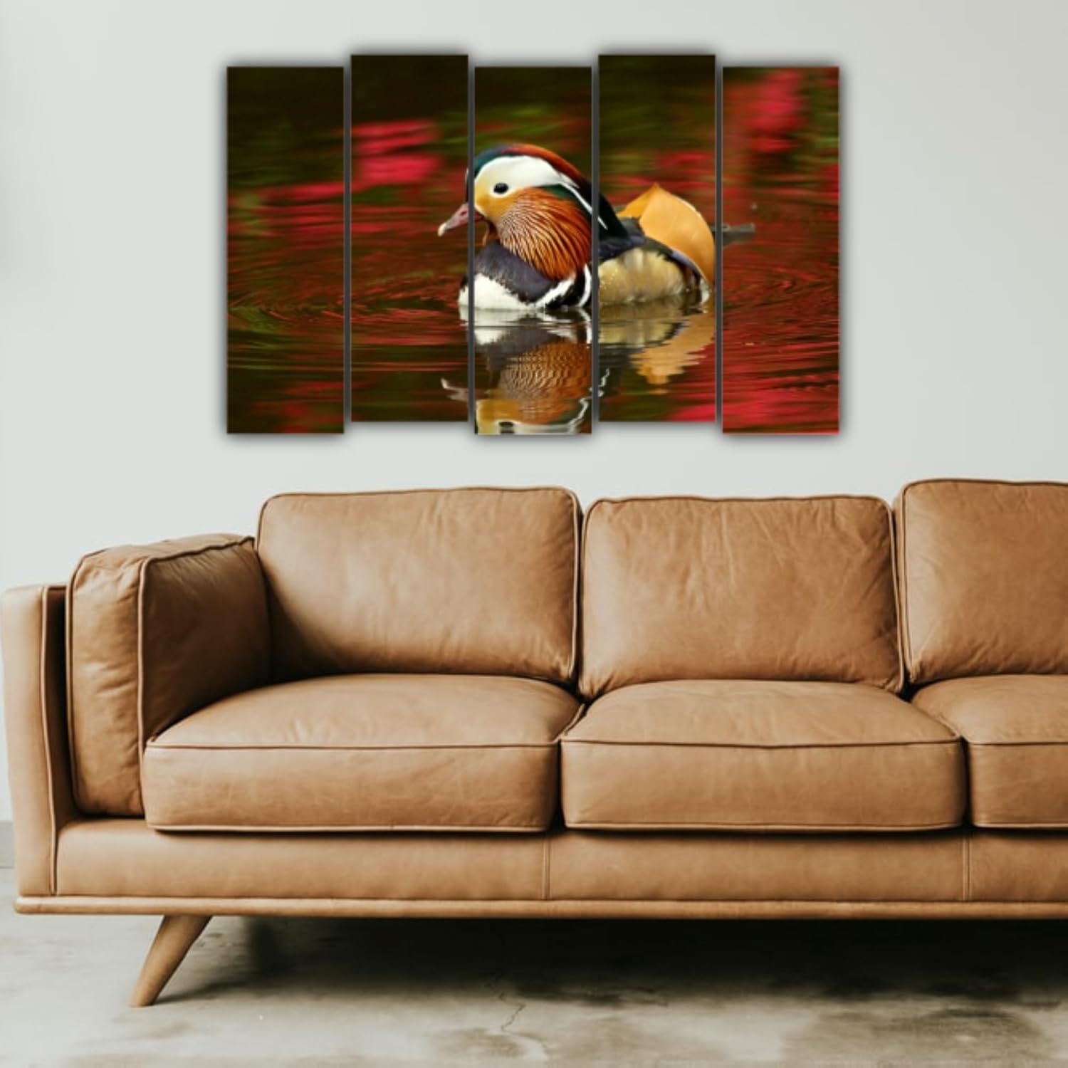 Quacktastic Photography Framed Wall Art That'll Make Your Walls Duck Up Their Style hung above a cozy living room sofa.