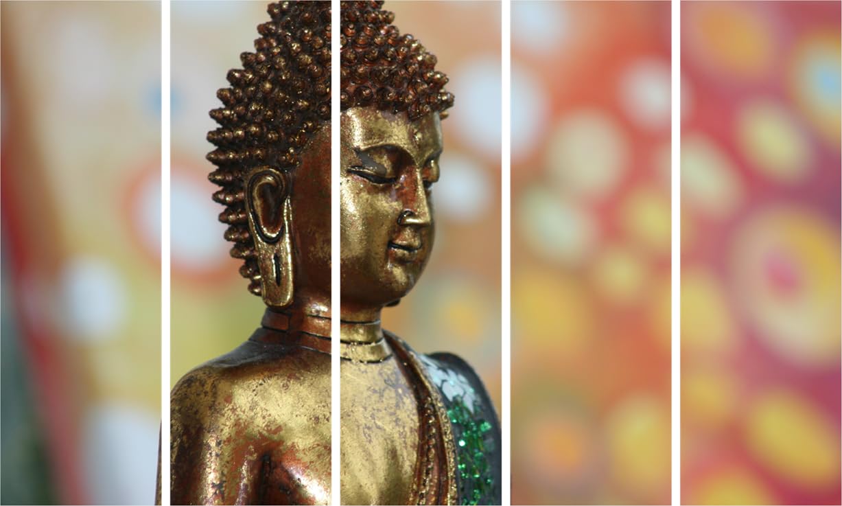 Buddha-believable 5-Panel Framed Wall Art (127x76cm) on neutral wall