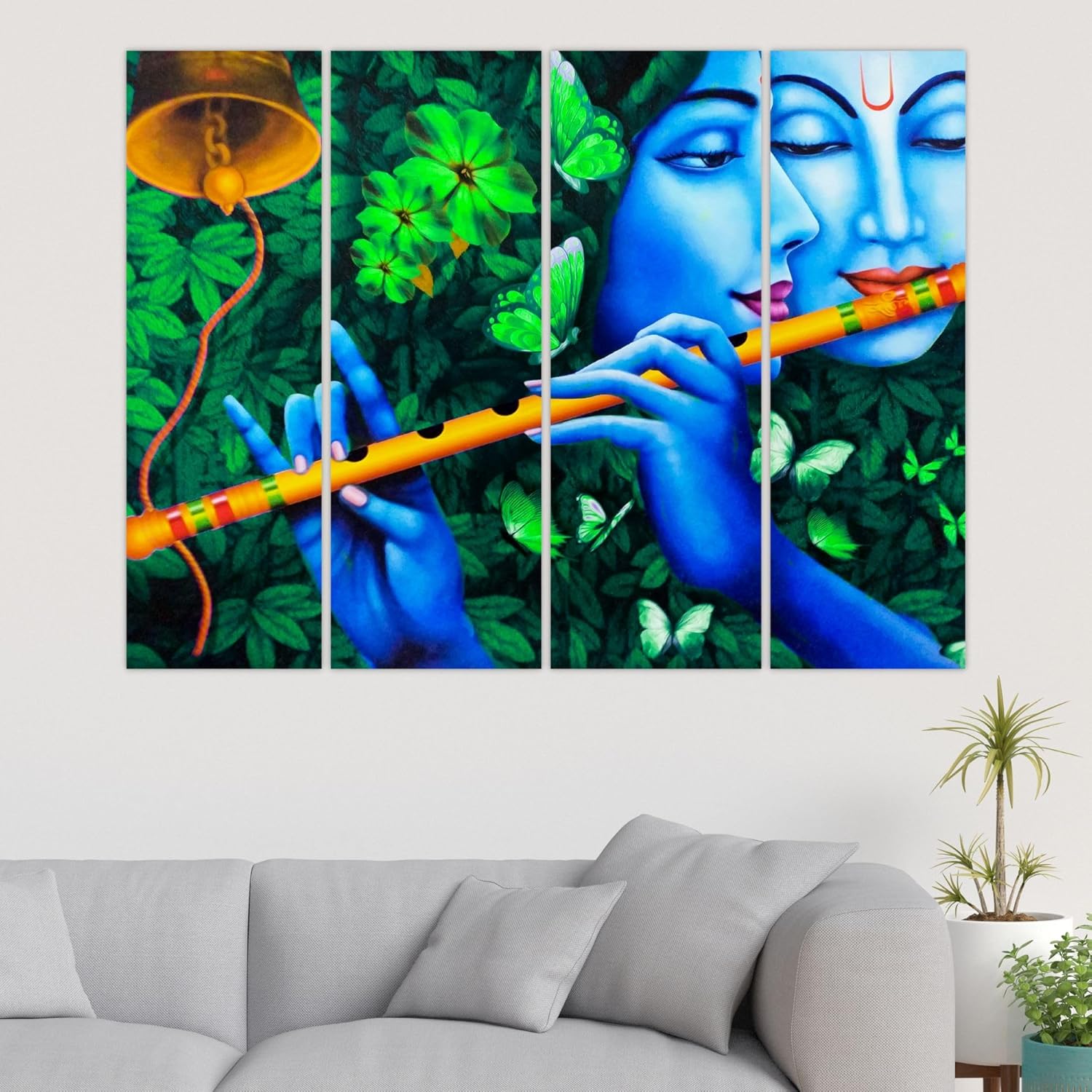Shop Krishna-cious Multi-Frame Divine Love Framed Wall Art | Moolwan