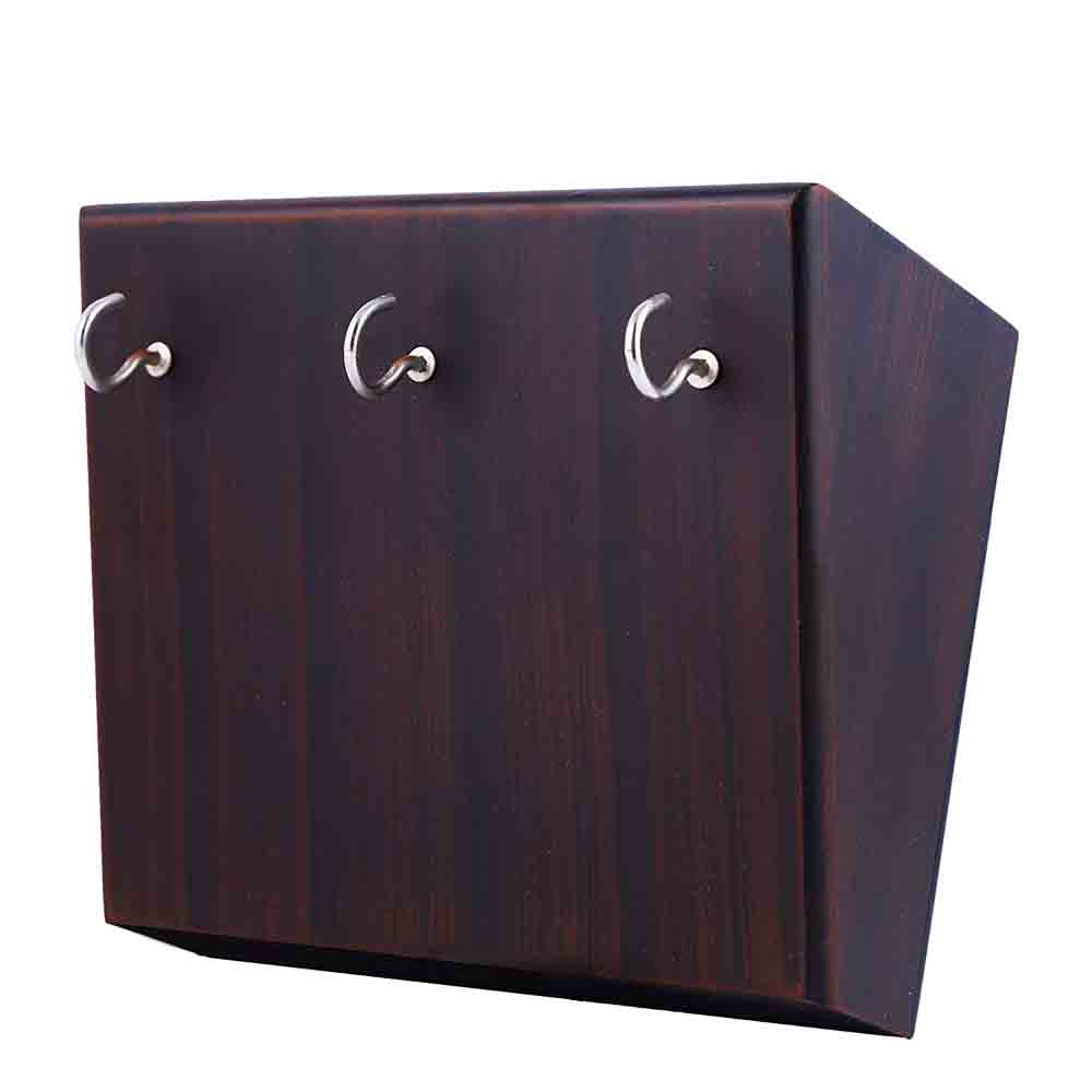 Brown Wooden Wall Self With Key Holder
