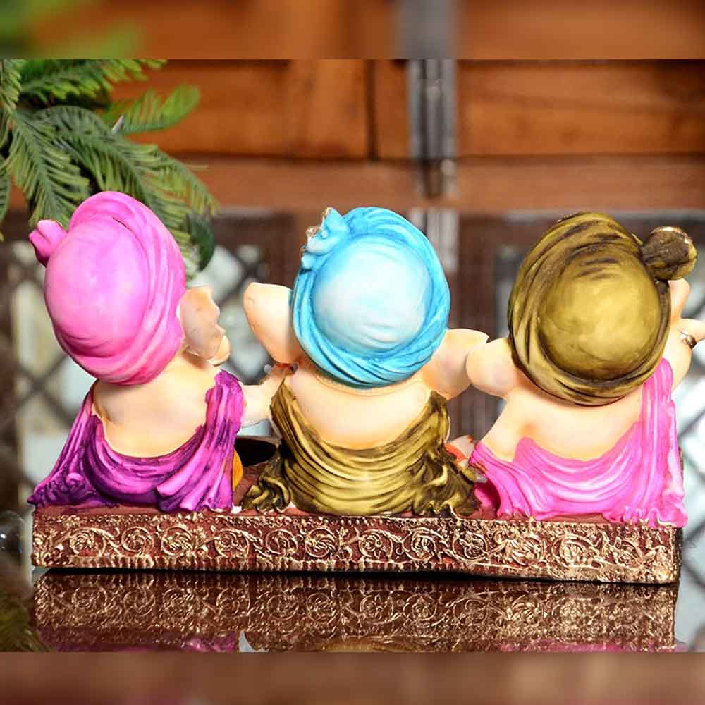Lord Ganesha Idol in Three Mudras